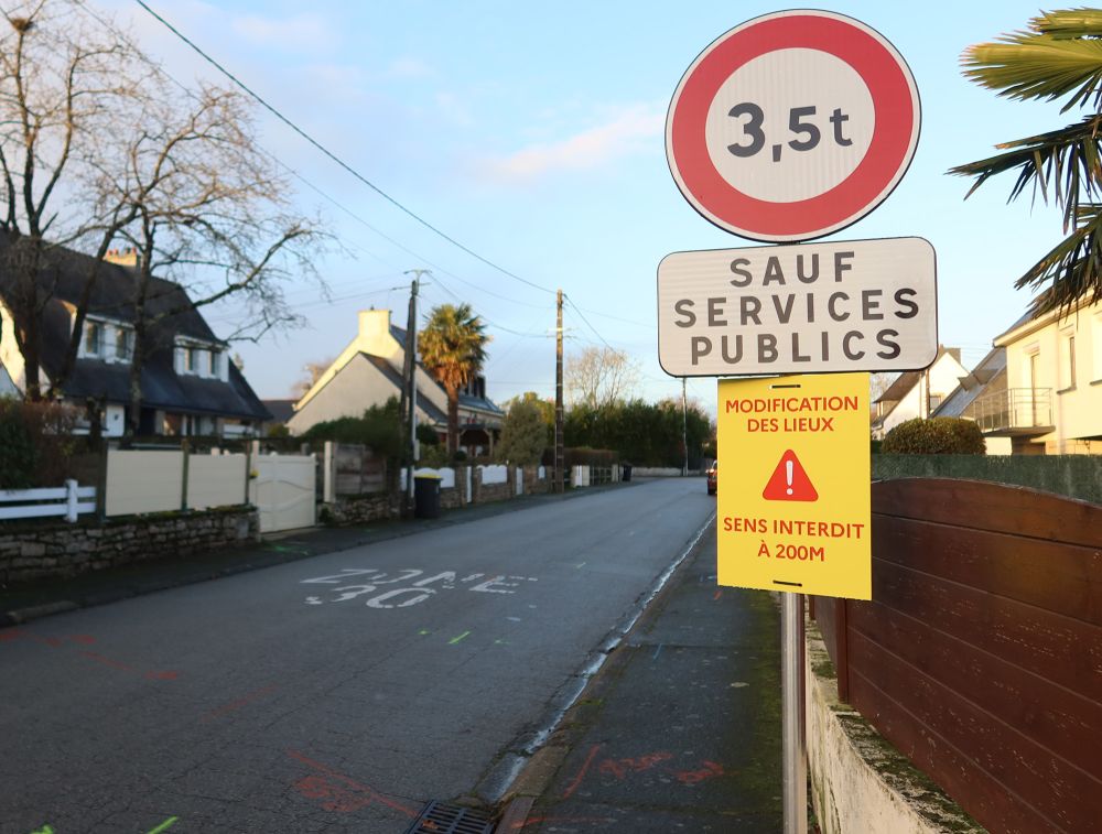 Exprimentation du sens unique dans la rue des Korrigans